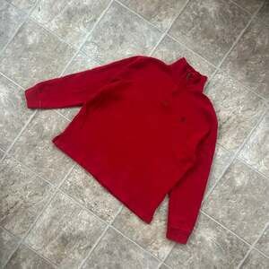 Polo Ralph Lauren Red 1/4 Zip Pullover Cotton Sweater